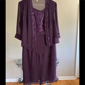 Women’s  Maya Brooke Knee Length Dress with Jacket